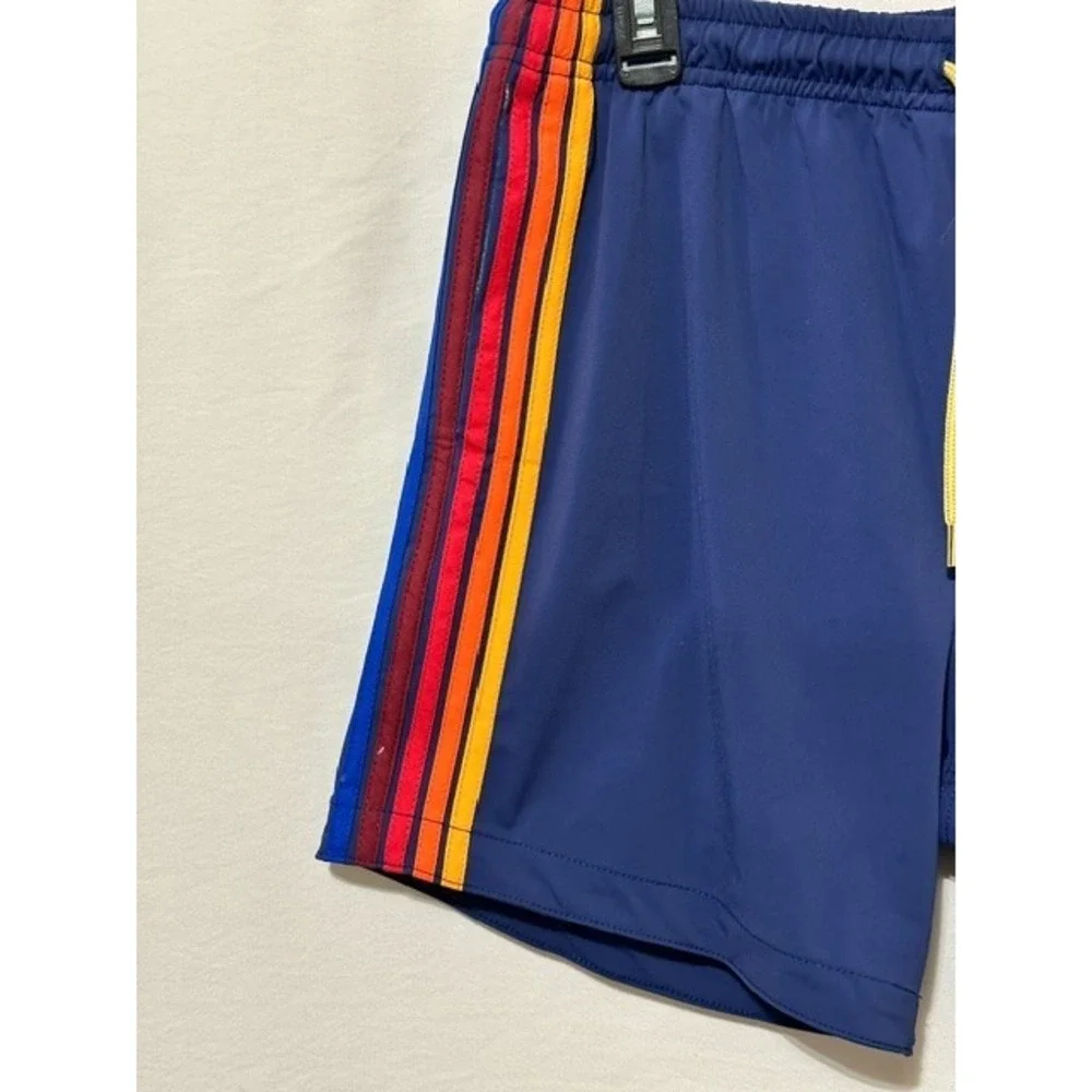 Aviator Nation Men's 32 Navy Blue 5 Stripe Flex Board Shorts 5